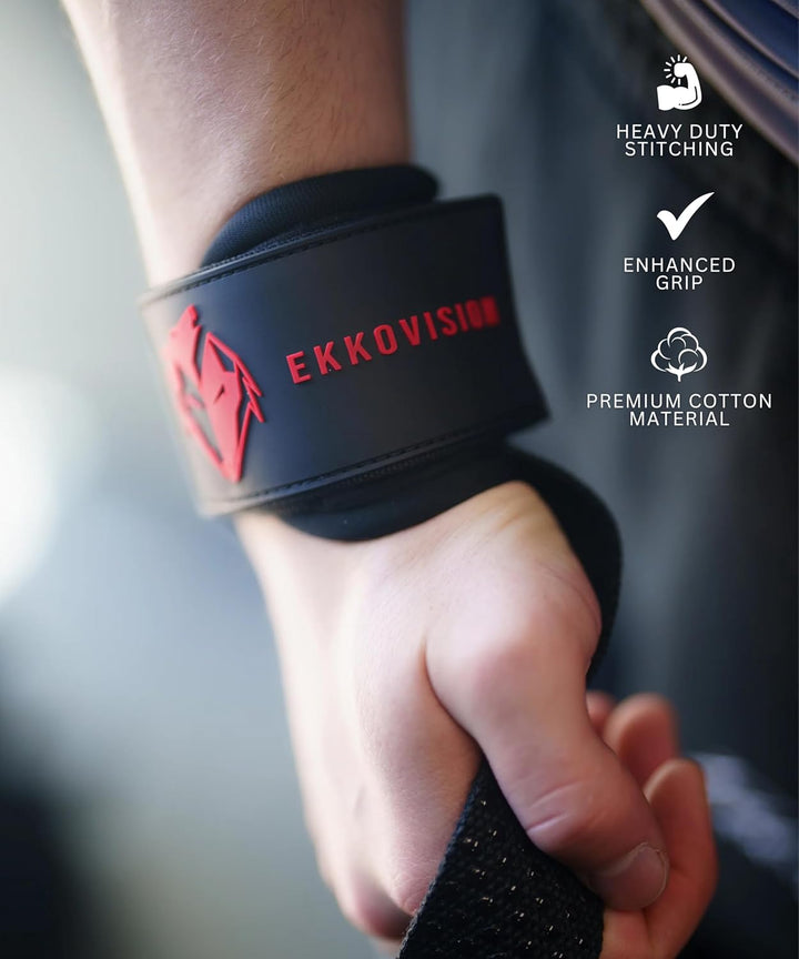 Ekkovision Gewichthebergurte mit gepolstertem D-Ring, Handgelenkstütze, strapazierfähige dicke, bequ