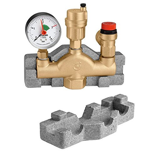 Caleffi 302631 Kesselsicherheitsgruppe bis 50kW Sicherheitsgruppe Anschlussgruppe mit Isolierung für