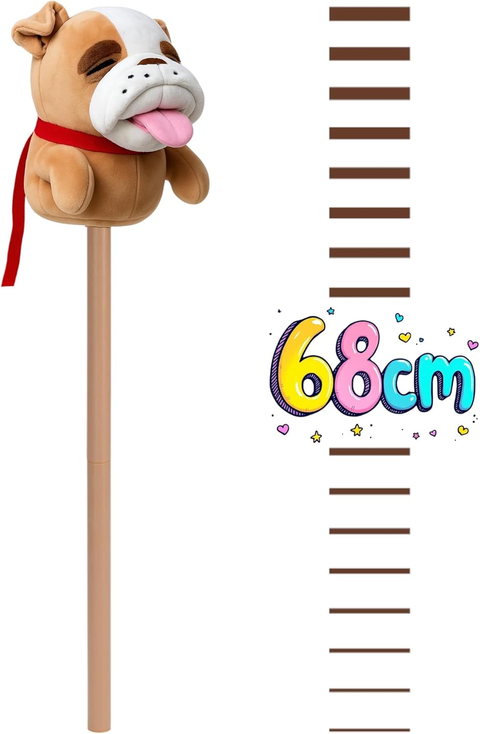 MIJOMA Hobby Horse – Steckenpferd aus weichem Plüsch – Ideal für Hobby Horsing & Rollenspiele – Hoch