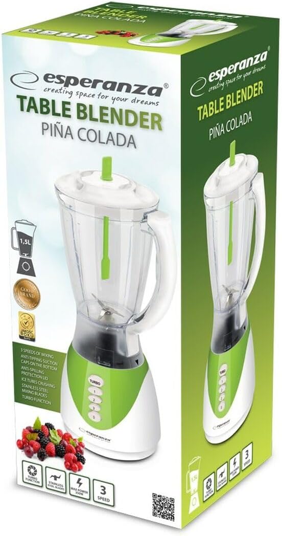 Blender kielichowy Esperanza ESPERANZA EKM0023G PINA COLADA - Blender 450W - BIAÅY/ZIELONY