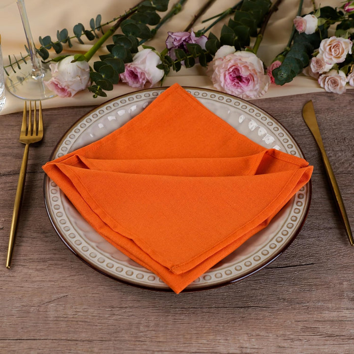 weich Polyester -Leinen gemischt Abendessen Cloth Servietten, 12 Stück (40 x 40 cm), für Veranstaltu