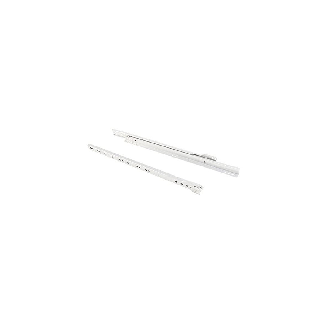 Emuca - Schubladenführungen mit Rollen und Teilauszug, Weiss lackiert, 800 mm, 5 Stück L 800mm Weiss