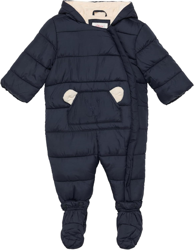 Schneeanzug mit abnehmbaren Füsschen und samtigem Fleecefutter 80 Navy, 80 Navy