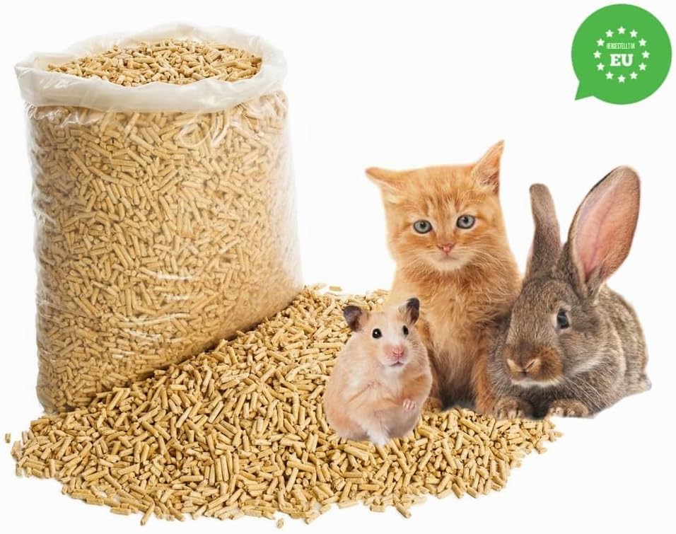 Katzenstreu Holzpellets 15 kg 30l – Holzstreu für Eine Effektive Geruchs und Feuchtigkeitskontrolle