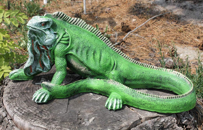 colourliving Leguan Figur 52 cm grün Echse Reptilien Dekofigur Gartenfigur Tierfigur exotische Dekor