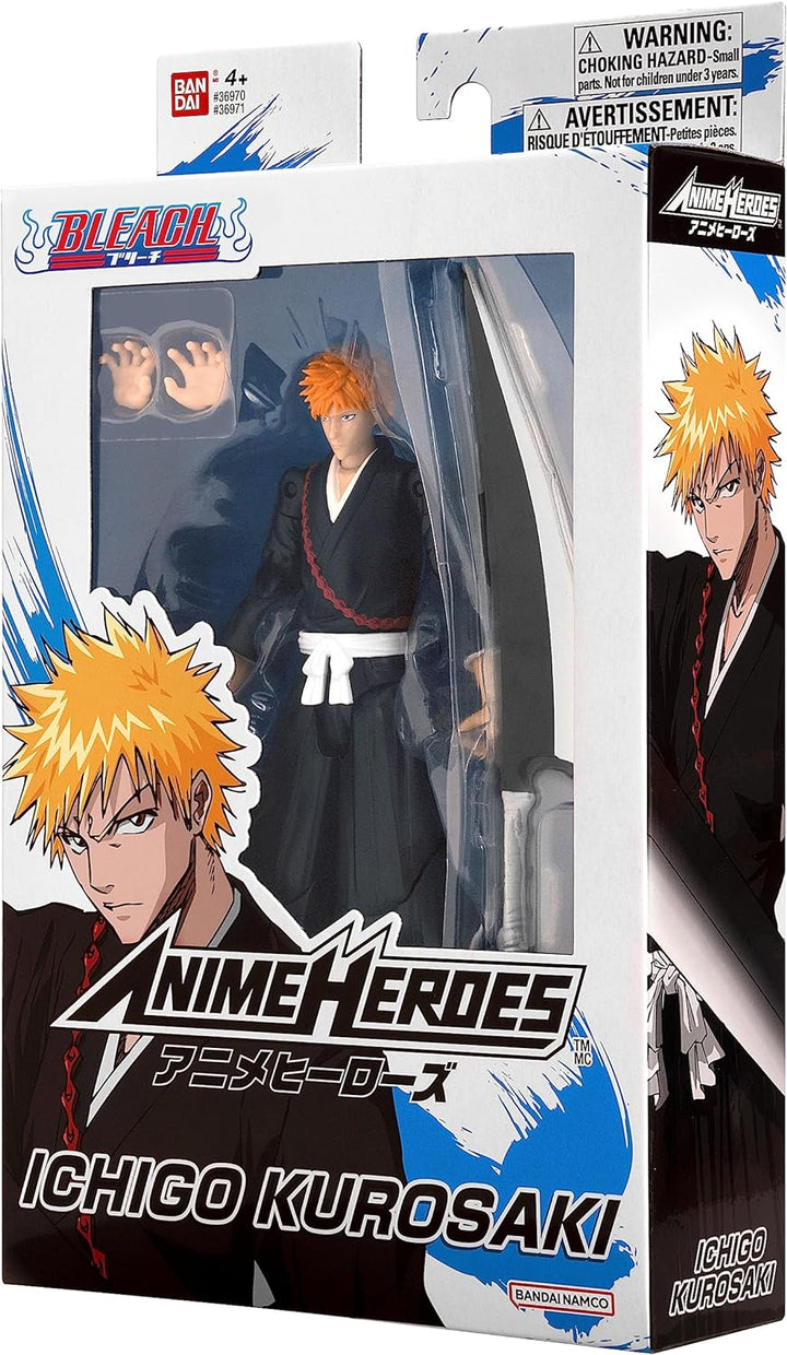 BANDAI Anime Heroes Bleach - Kurosaki Ichigo Action Figure (36971), Kurosaki Ichigo