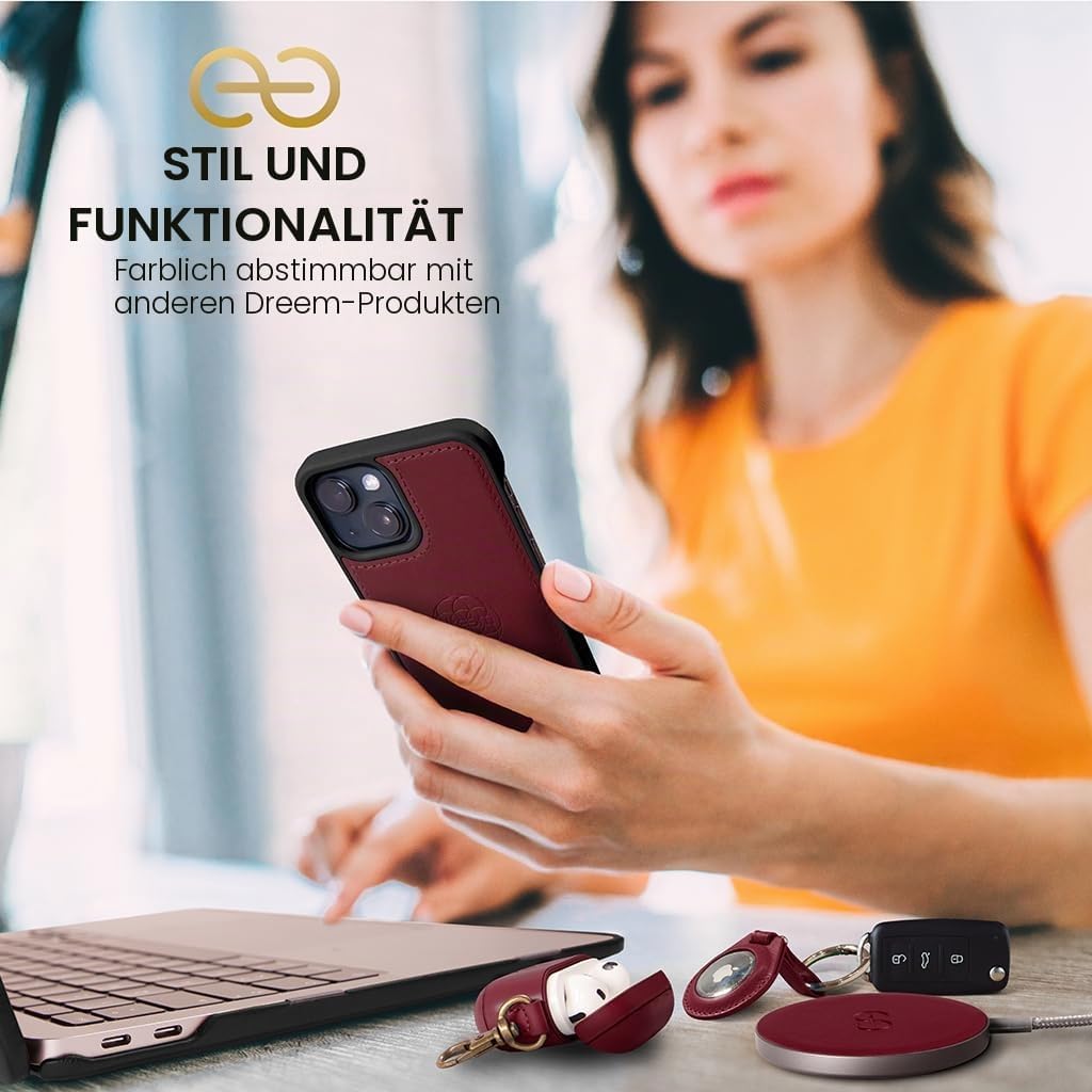 Dreem Fibonacci iPhone 15 Brieftaschen-Etui / 2-in-1 stossfestes Etui und abnehmbares Folio aus vega