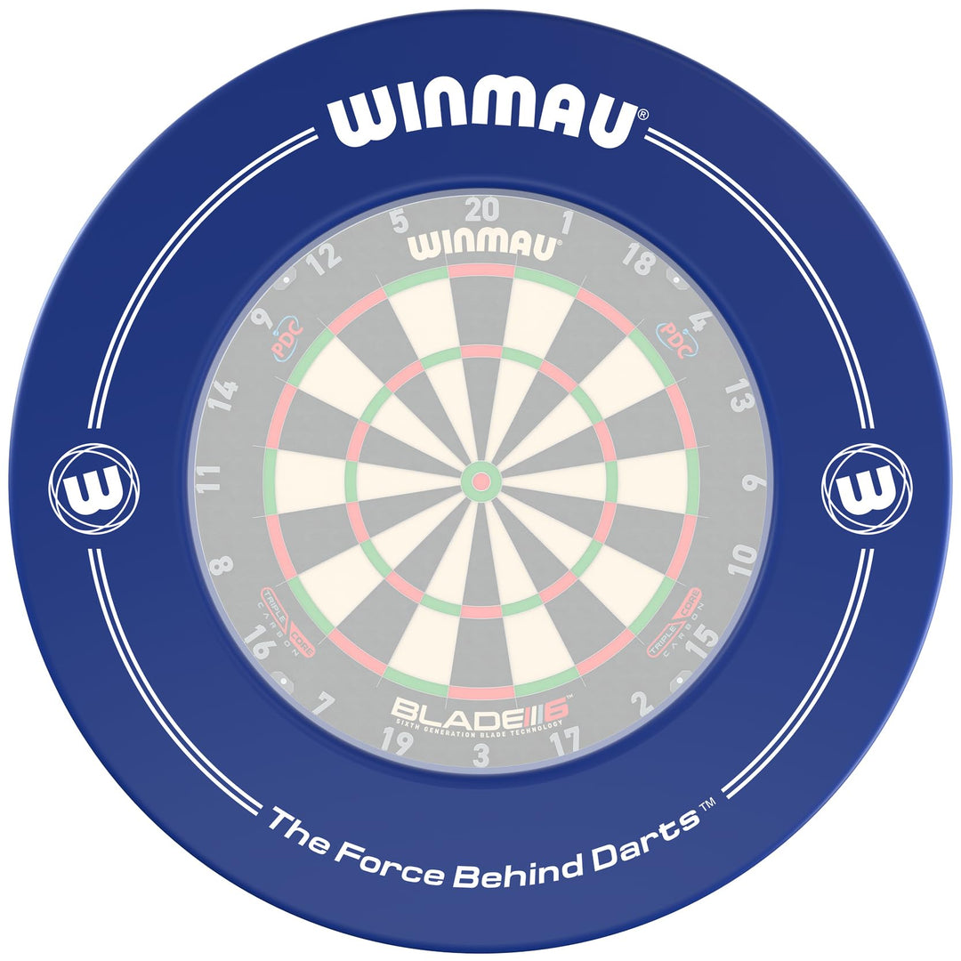 WINMAU Unisex – Erwachsene Printed Dartboard Surround Standard Blue, Standard Blue