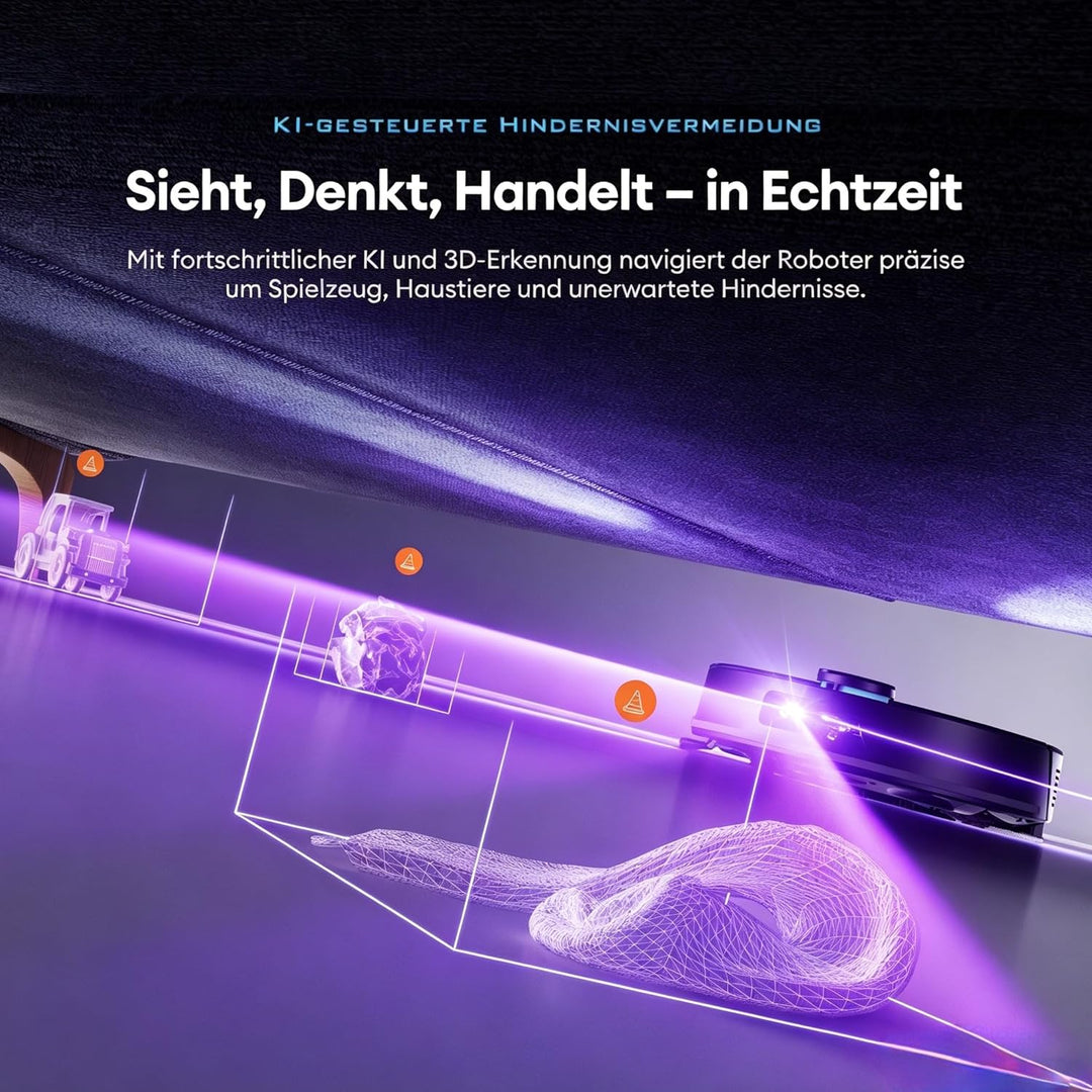 Ultenic Saugroboter mit Wischfunktion, 10000Pa Staubsauger Roboter mit Absaugstation 3,5L, LiDAR Nav