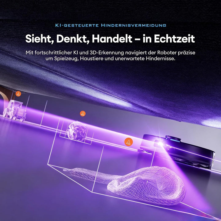 Ultenic Saugroboter mit Wischfunktion, 10000Pa Staubsauger Roboter mit Absaugstation 3,5L, LiDAR Nav