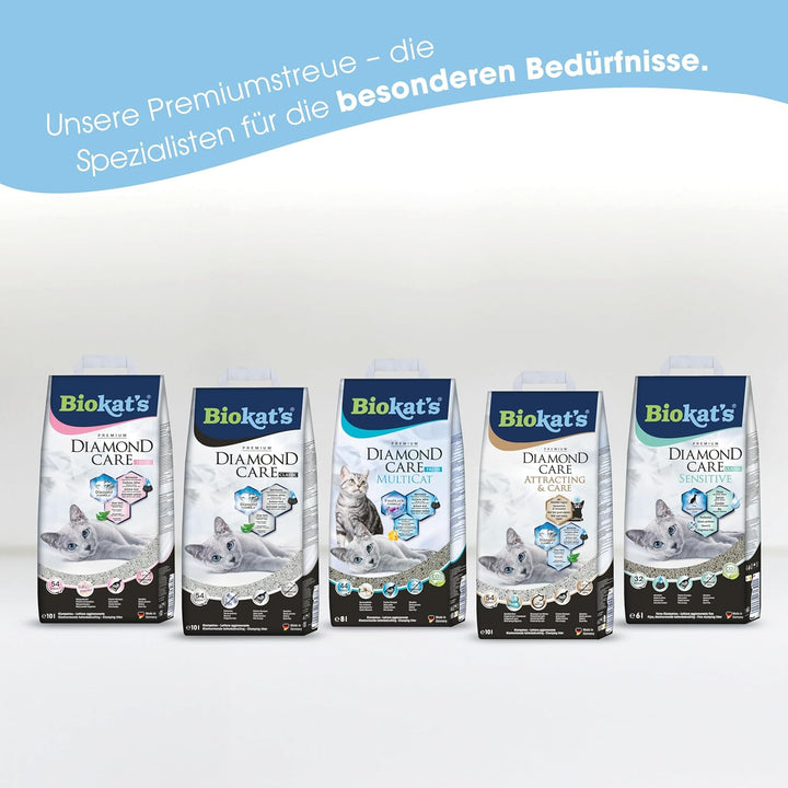 Biokat's Diamond Care Attracting & Care Katzenstreu mit Wohlfühl-Duft - Feine Klumpstreu aus Bentoni