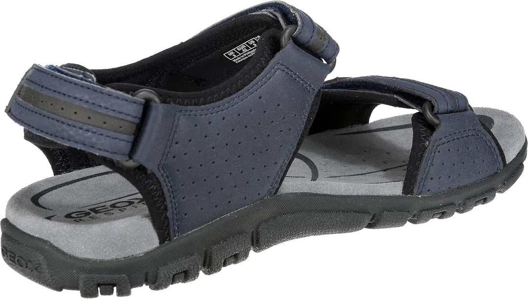 Geox Men's Uomo Sandal Strada D, 6.5 UK 41 EU Navy Dk Grey, 41 EU Navy Dk Grey