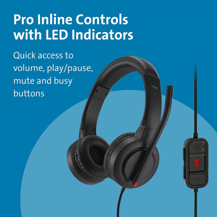 Kensington H1000 USB-C On Ear-Headset, Ultrabequemer HD-Audio-Kopfhörer mit Mikrofon und Kabel, Prof