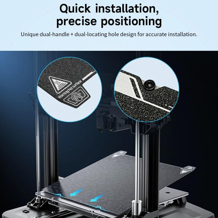 HysiPrui 3D Drucker Doppelseitige strukturierte Oberfläche PEI und PEO Blatt Bauplatte mit Heissbett