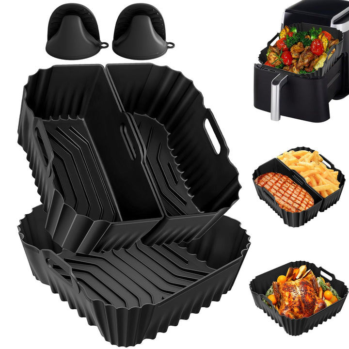 Silikonform Heissluftfritteuse für Ninja AF180EU 6,2L, 5 Stück Airfryer Silikonform für Ninja AF140E