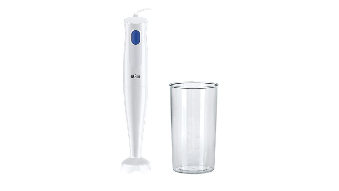 Braun Stabmixer MQ10.001PWH + Messbecher 600 ml, 5 Jahre Service, leicht, EasyTwist-System zum einfa