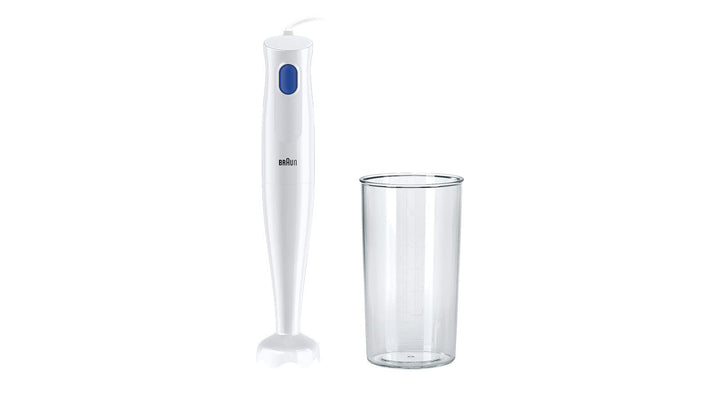 Braun Stabmixer MQ10.001PWH + Messbecher 600 ml, 5 Jahre Service, leicht, EasyTwist-System zum einfa