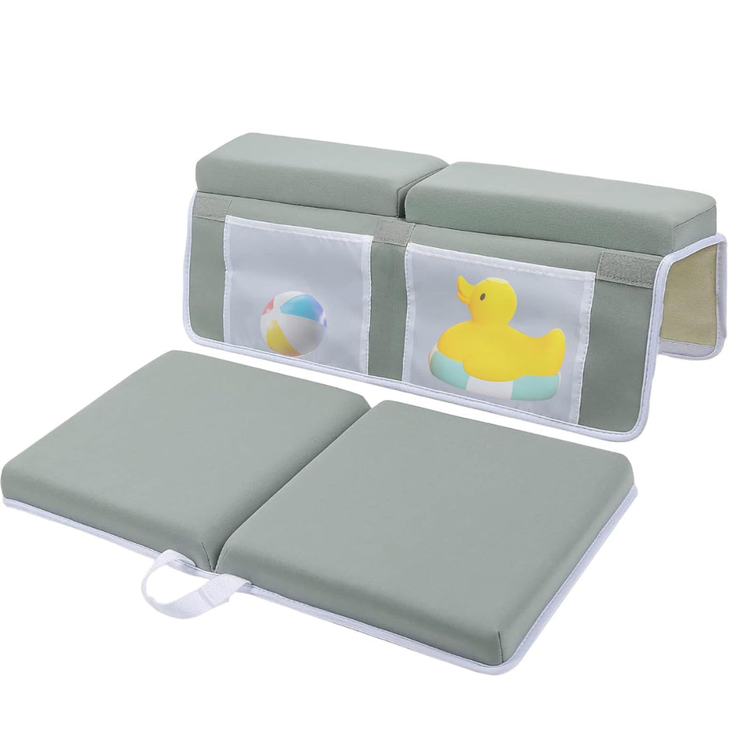 Cushioned Bathing Kneeler, Baby Bathing Time Organizer, Portable Bath Kneeling Pad, Easy-Clean Bath