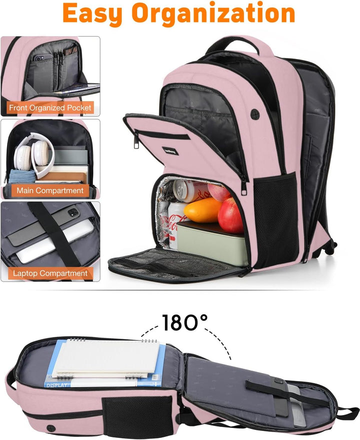 kadilong 17,3 Zoll Lunch Rucksack Damen Lsoliertes Kühlrucksack,Gross Schulranzen für Arbeit Reisen