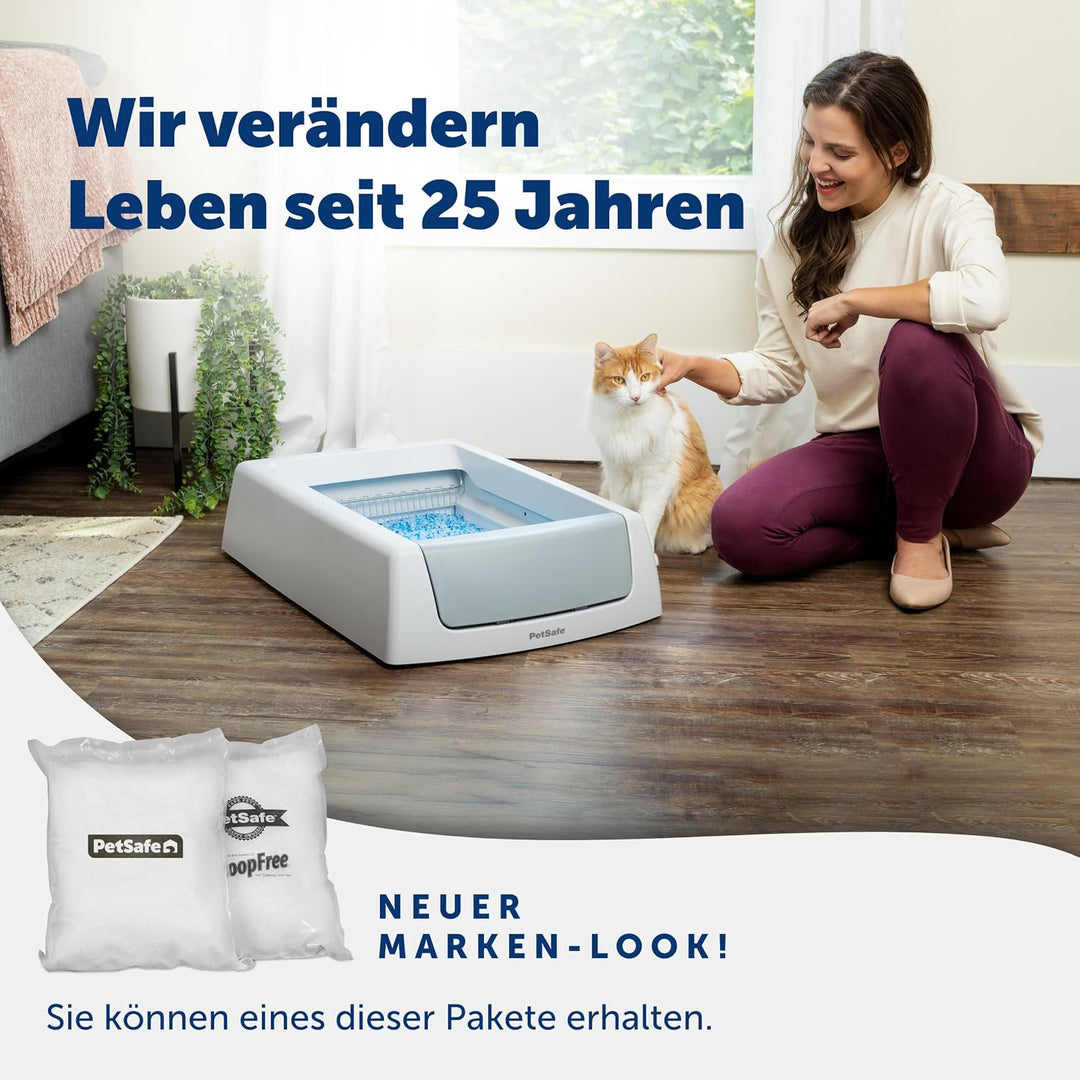 PetSafe ScoopFree Premium Nicht-Klumpende Kristall-Katzenstreu - Geruchskontrolle, Haftet Nicht an d