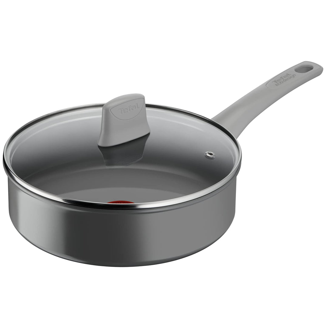 Tefal Renew On Schmorpfanne 24 cm, Antihaftbeschichtung, Keramik, Induktion, Thermo-Signal-Kochanzei
