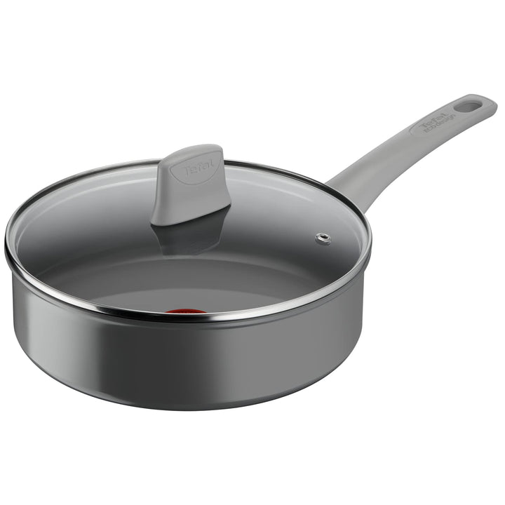 Tefal Renew On Schmorpfanne 24 cm, Antihaftbeschichtung, Keramik, Induktion, Thermo-Signal-Kochanzei