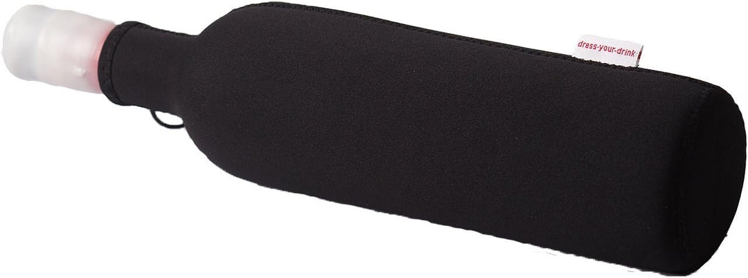 Neopren Flaschenkühler, Weinkühler, Getränkekühler (10er Spar-Set 0.7/0.75 Liter, Schwarz) Schwarz 1