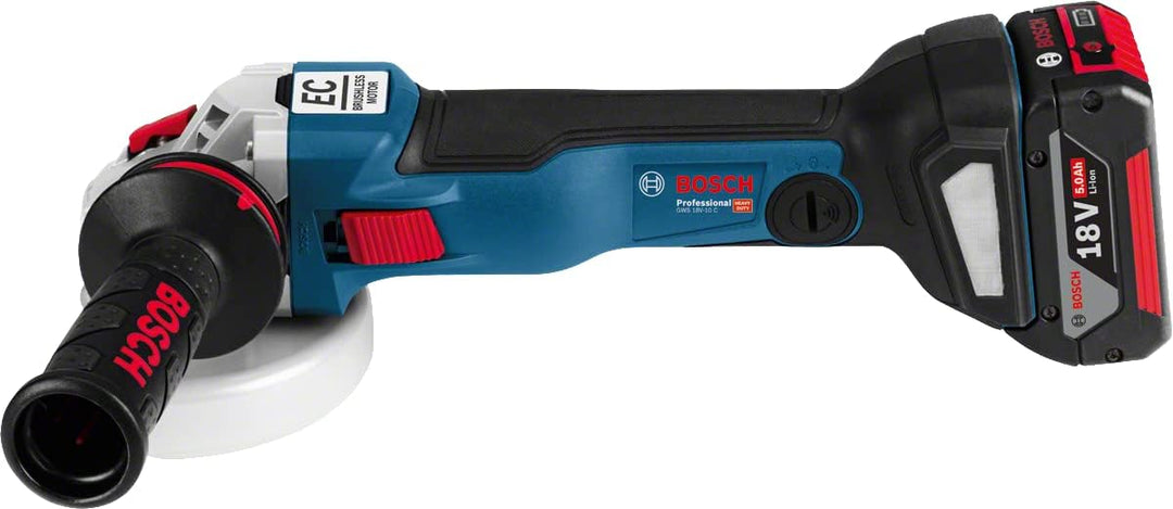 Bosch Professional 18V System Akku Winkelschleifer GWS 18V-10 (Scheibendurchmesser 125mm, inkl. 2x5.