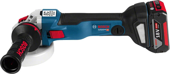 Bosch Professional 18V System Akku Winkelschleifer GWS 18V-10 (Scheibendurchmesser 125mm, inkl. 2x5.