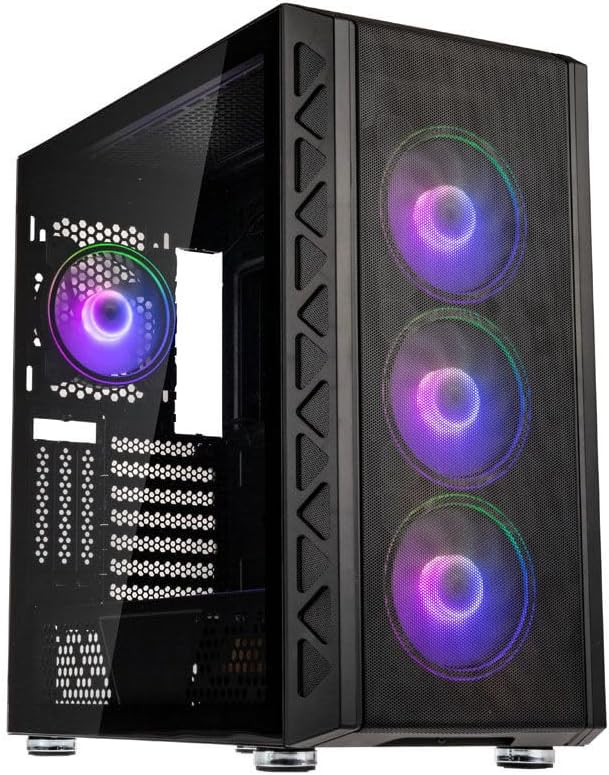 Kolink Citadel Mesh ARGB Midi-Tower PC Gehäuse E ATX Gehäuse RGB PC-Gehäuse, Tempered Glass Computer