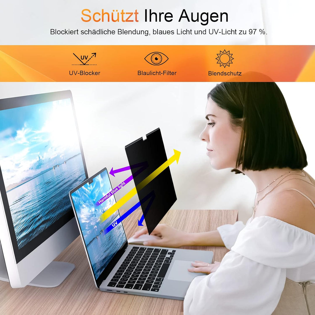 Magnetischer Blickschutzfolie Kompatibel Mit Apple MacBook Pro 16 Zoll 2021-2023 M1/M2 Pro/Max A2485