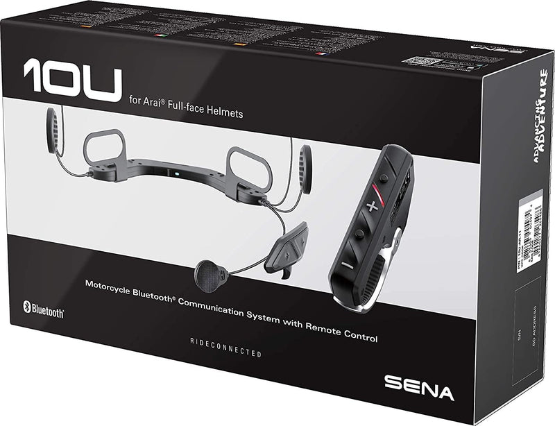 Sena 10U Bluetooth-Kommunikationssystem für Motorräder und Roller mit Fernbedienung für Arai Integra