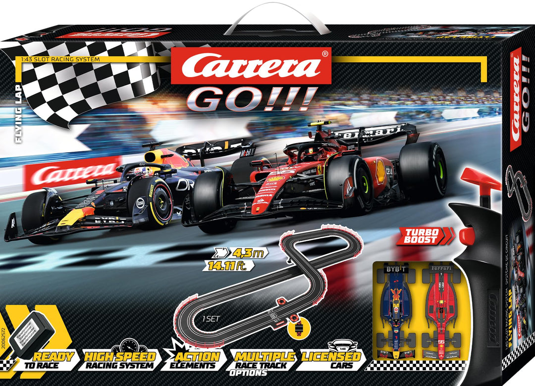 Carrera - 20062572 - Carrera GO!!! Flying Lap Rennbahn-Set I Rennbahn mit lizensierten Slotcars | bi