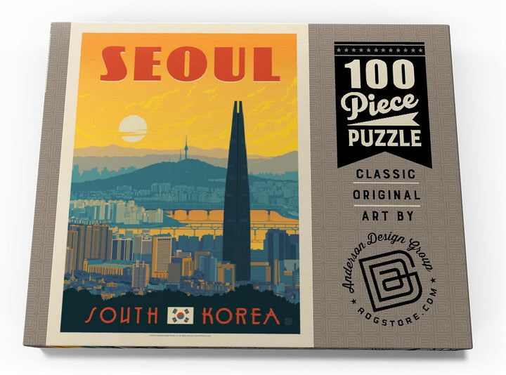 Südkorea: Seoul, Vintage Poster - Premium 100 Teile Puzzle - MyPuzzle Sonderkollektion von Anderson