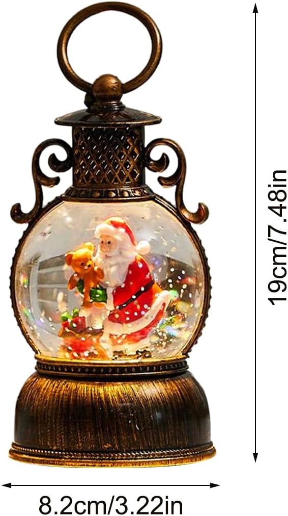 Leuchtende Weihnachtskugel | 6-Stunden Timer mit Musik | Weihnachtliche Leuchtende Schneekugel Dekor