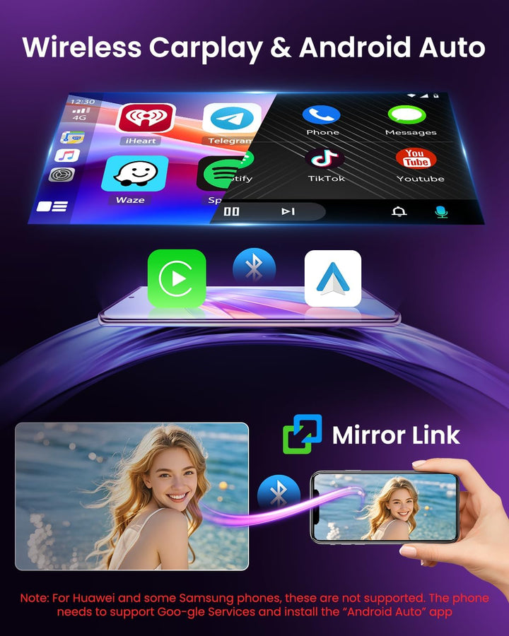 Inefala 4+64G Android 15 Autoradio für Honda Civic VIII 2006-2011 mit Wireless CarPlay Android Auto,