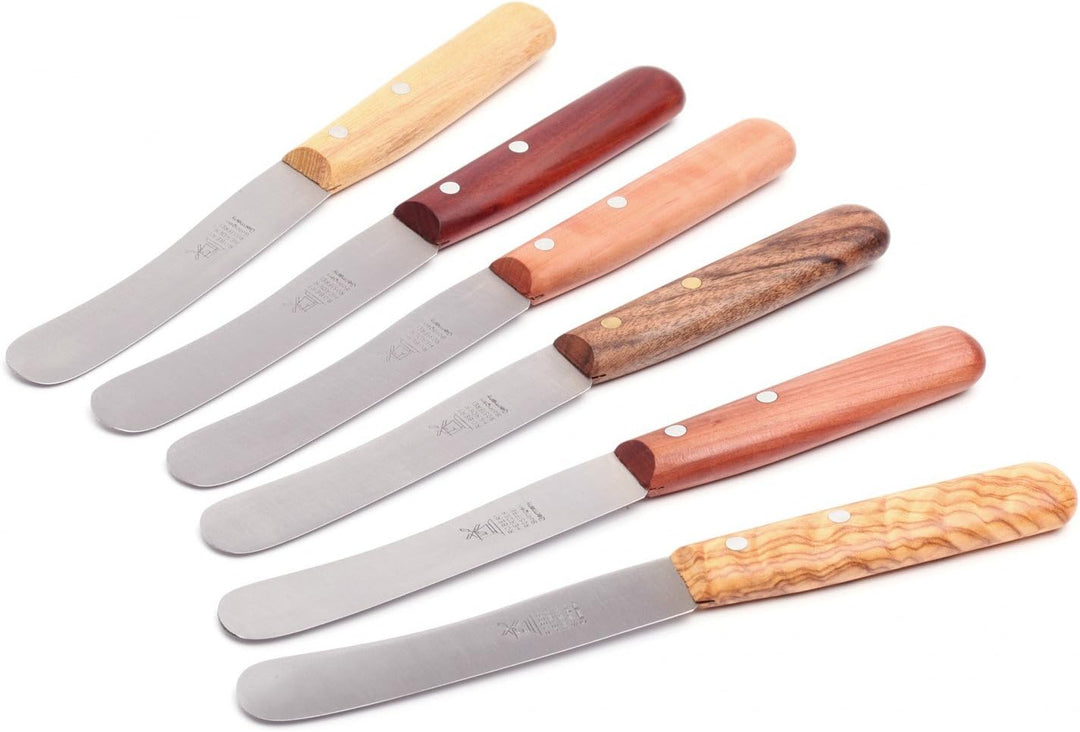 Windmühlenmesser Set mit 6 Buckels, rostfrei - 6 unterschiedliche Griffe