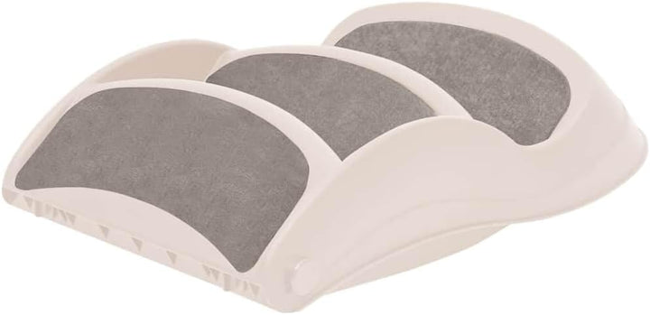 vidaXL Hundetreppe mit 3 Stufen Klappbar Creme 50x38x38 cm Kunststoff, Creme