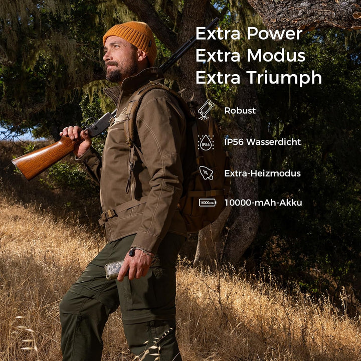 OCOOPA IP56 Wasserdichter Wiederaufladbarer Handwärmer, 10000 mAh PD Schnelllade Elektrisch Handwärm