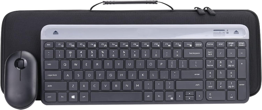 co2CREA Hart Tasche für Logitech MK470 Slim Combo Kabelloses Tastatur Maus Set Case Etui Tragetasche