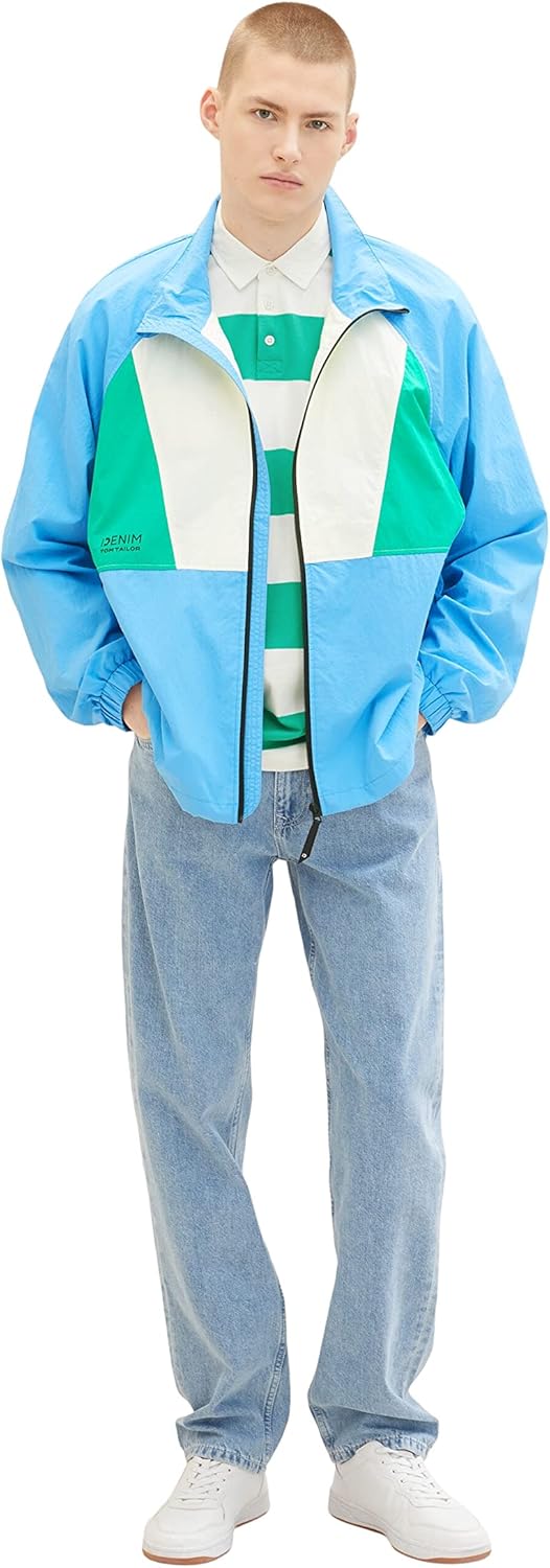 TOM TAILOR Denim Herren Relaxed Windbreaker Jacke, S
