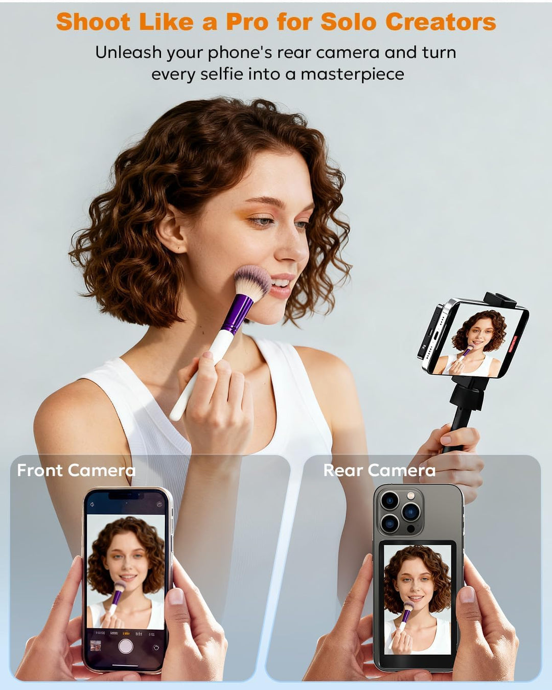 Vlog Handy Selfie Monitor：4" Vlog Selfie Monitor Bildschirm mit Magnetischer | Smartphone Rückkamera