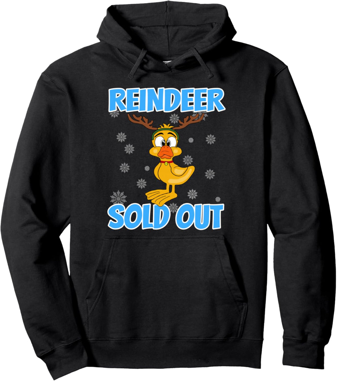 Lustiger Spruch Ente Weihnachten Rentier war ausverkauft Pullover Hoodie