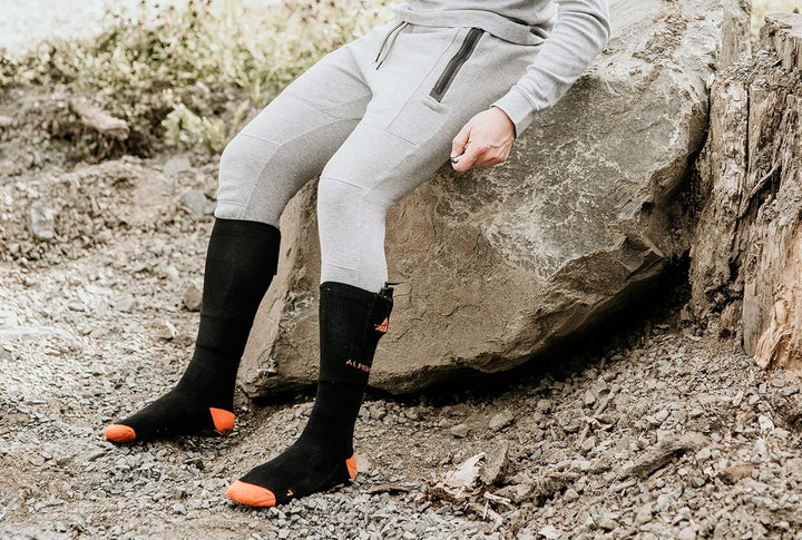 Alpenheat Heizsocken Baumwolle Fire-Socks mit Fernbedienung Beheizte 36-38 schwarz / Orange, 36-38 s