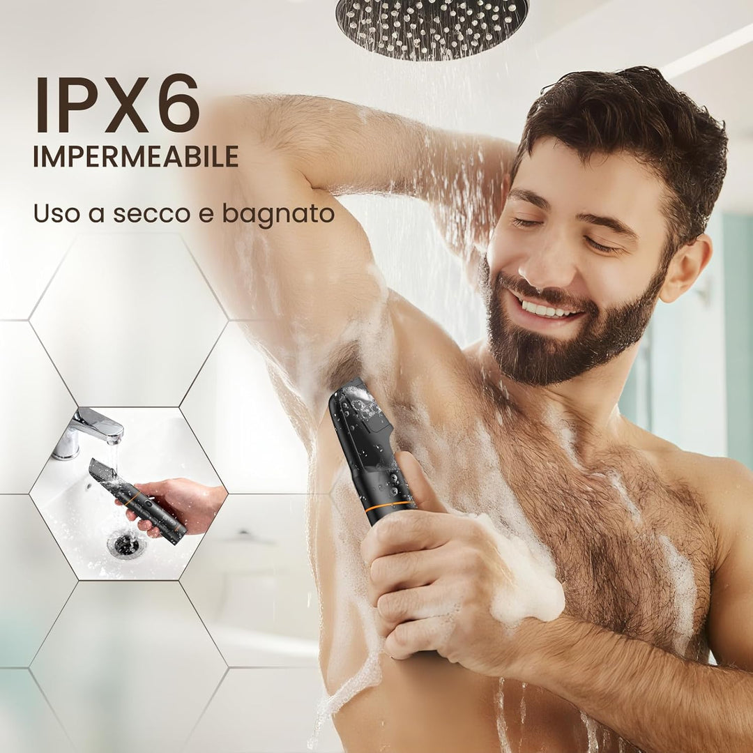 MAXGROOM 5 in 1 Elektrorasierer für Herren, sicherer Körperhaarentferner, tragbarer Rasierer, Intime