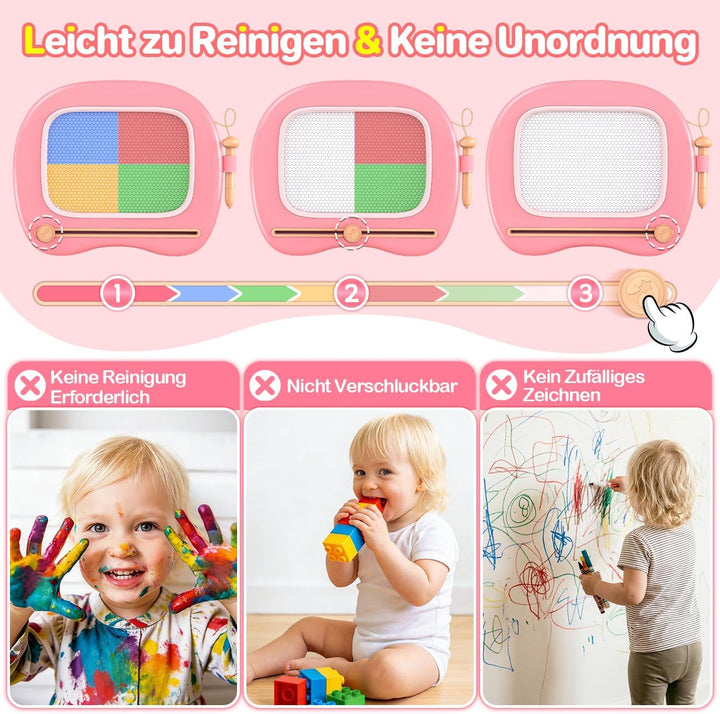 Magnetische Zaubertafel Spielzeug für Mädchen ab 1 2 3 Jahre