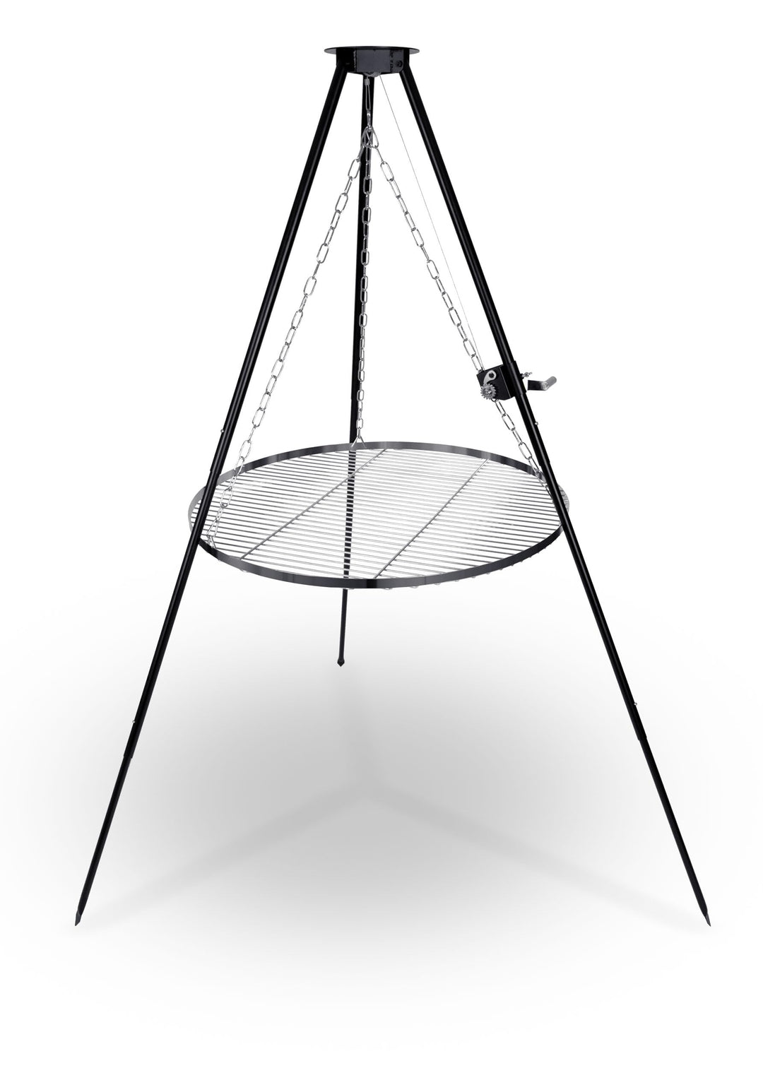Berdsen Schwenkgrill Dreibein 80 cm Grillrost Feuerstelle Rostfrei Höhenverstellbar Stahl Pulverbesc