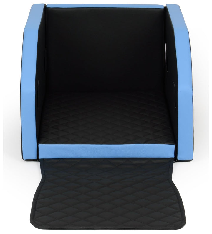 Velinda Autohundebett Hunde-Autositz Hundebett f. Rückbank Hundesitz Modulbett 55x70 cm (Farbe: schw