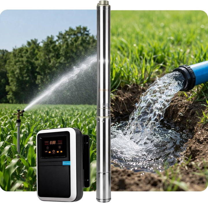 Tiefbrunnenpumpe ZEN 4/11 3,5 Zoll mit Frequenzumrichter – Sandverträgliche Edelstahl-Tauchpumpe, Br
