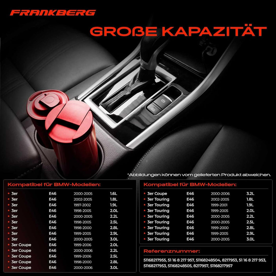 Frankberg Getränkehalter Münzbox Cupholder Mittelkonsole für 3er E46 1998-2007 51168248504
